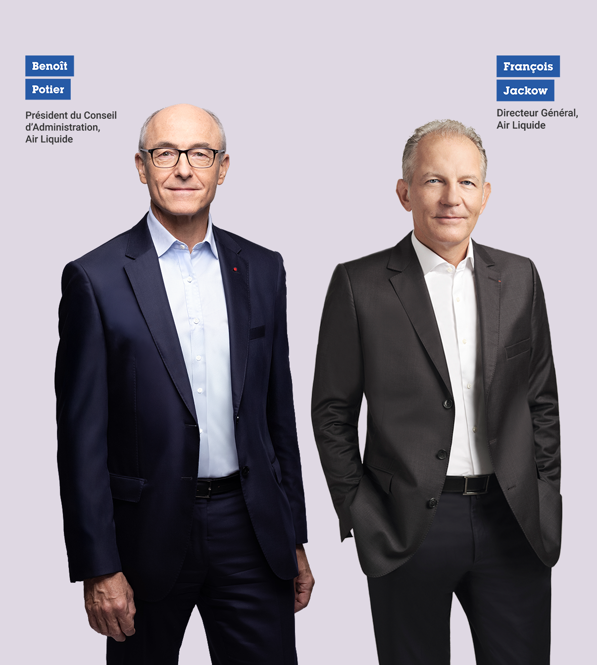 Beno&icirc;t Potier(&agrave; gauche) Pr&eacute;sident du Conseil d&rsquo;Administration, Air&nbsp;Liquide  Fran&ccedil;ois Jackow(&agrave; droit) Directeur G&eacute;n&eacute;ral, Air Liquide